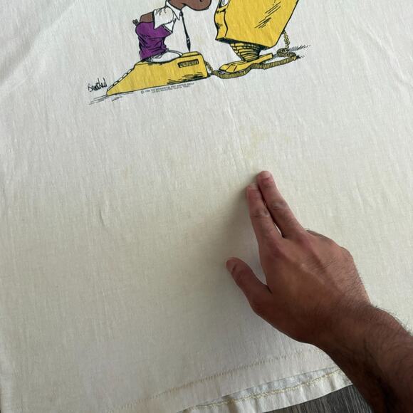 Vintage Computer Tech T-Shirt Men's Size L 1986 I Think Therefore I Am AI RARE - Picture 4 of 9